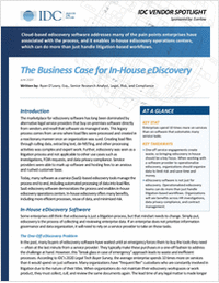 The Business Case for In-house eDiscovery