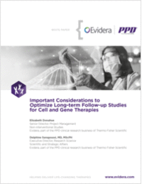 Important Considerations to Optimize Long-term Follow-up Studies for Cell and Gene Therapies