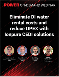 Eliminate DI water rental costs and reduce OPEX with Ionpure CEDI solutions