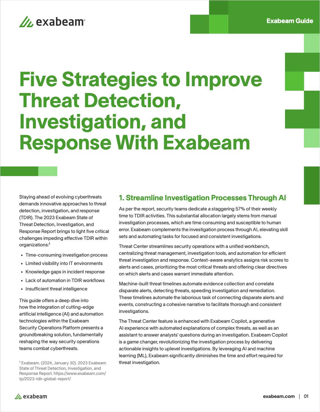 Five Strategies to Improve Threat Detection, Investigation, and Response With Exabeam