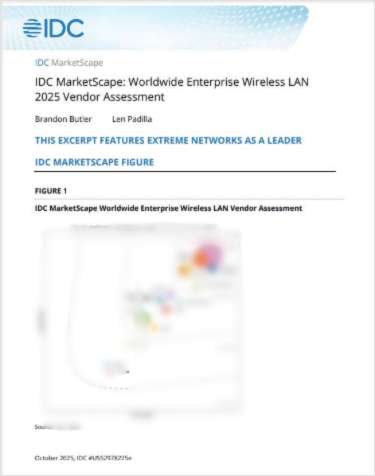 Extreme Networks is a Leader in the IDC MarketScape: Worldwide Enterprise Wireless LAN 2025 Vendor Assessment