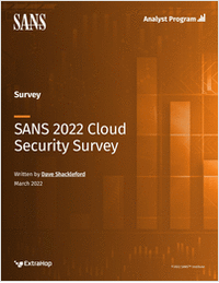 SANS 2022 Cloud Security Survey