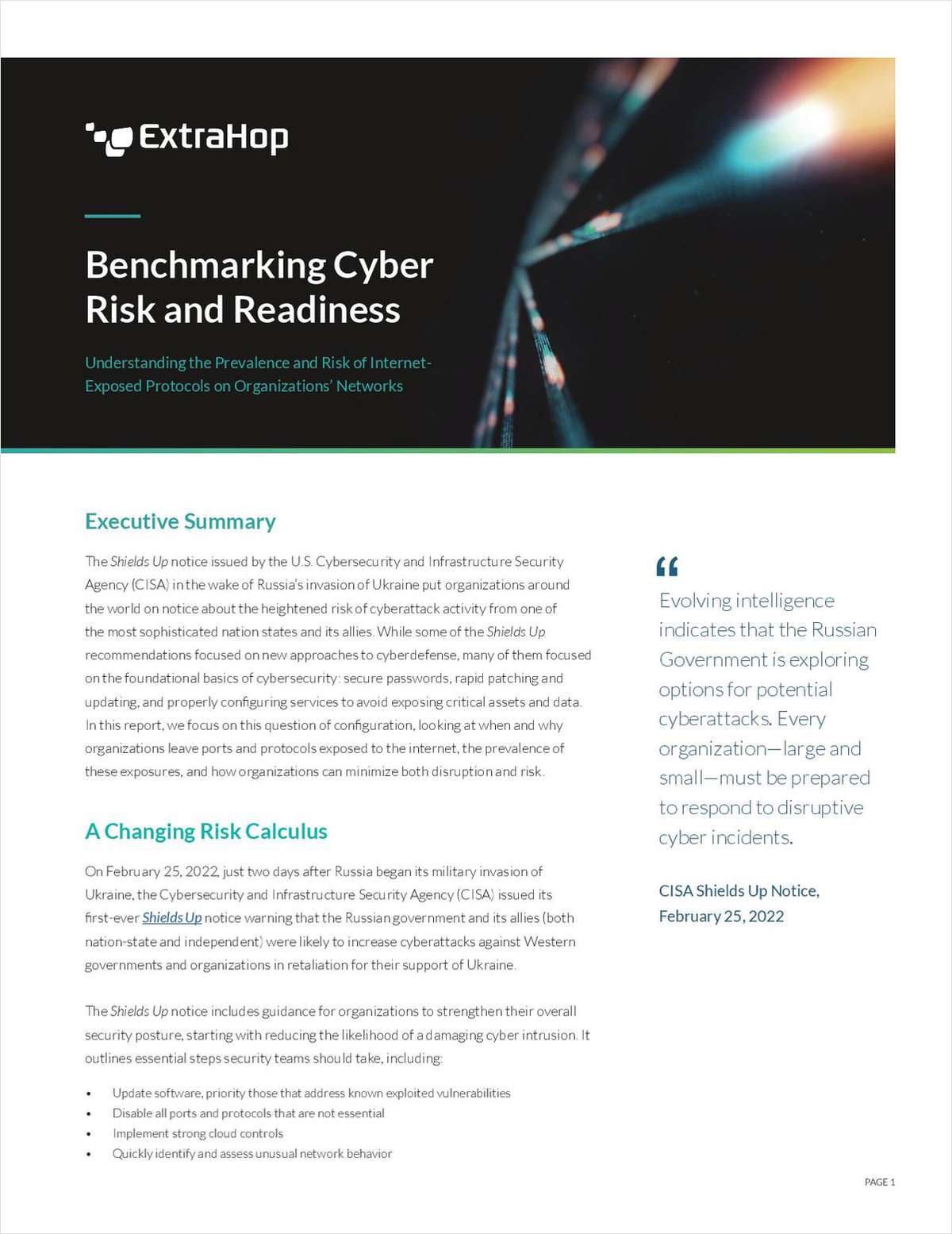Benchmarking Cyber Risk and Readiness