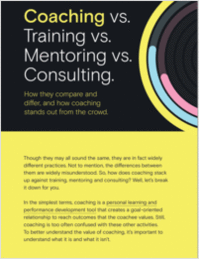 Coaching vs. Training vs. Mentoring vs. Consulting