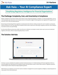 Ask Kaia - Turn Regulatory Complexity Into Actionable Insight