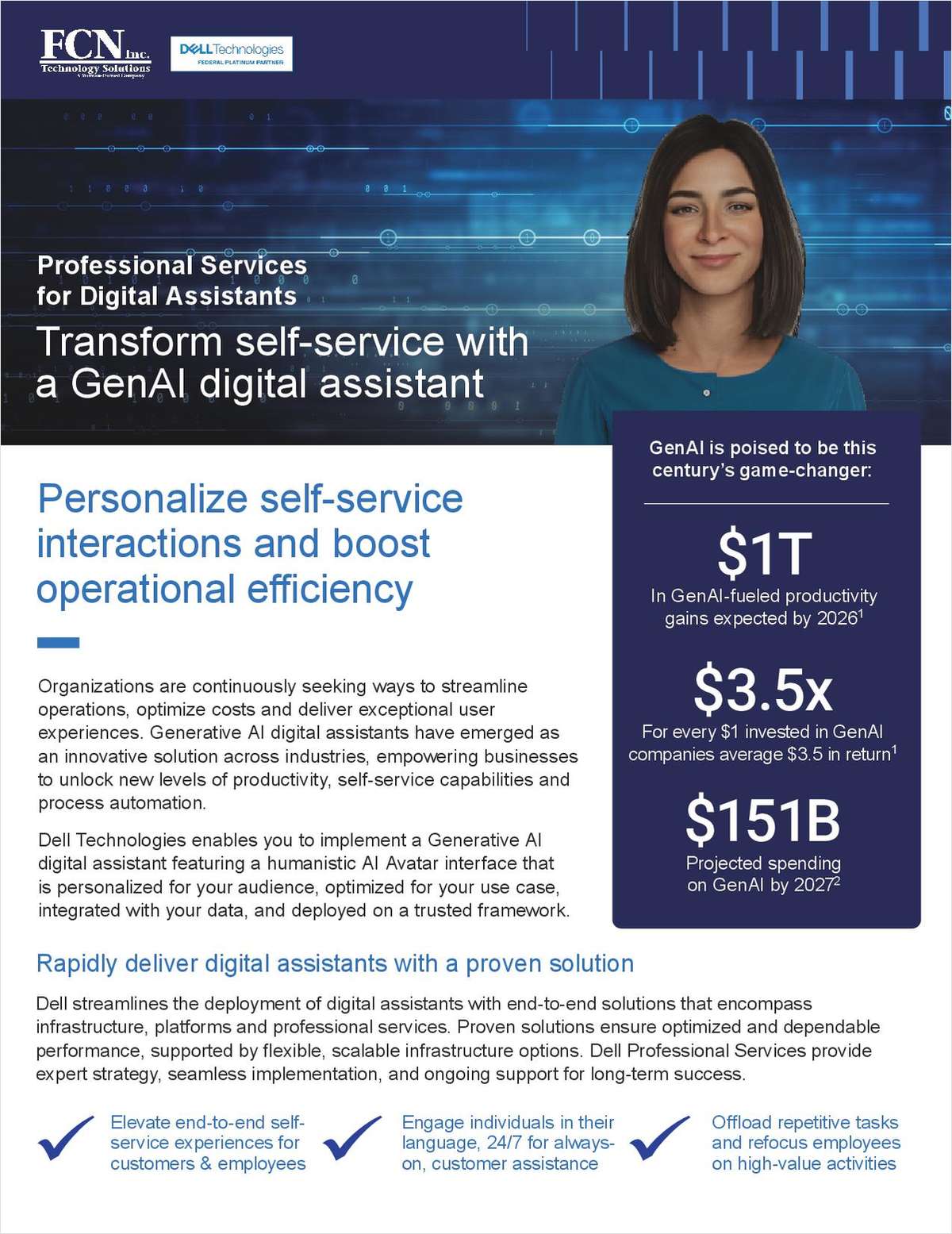 Professional Services for Digital Assistants Transform self-service with a GenAI digital assistant