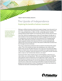 The Upside of Independence: Exploring the Benefits of the Advisor Movement