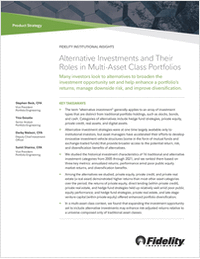 Alternative Investments and Their Roles in Multi-Asset Class Portfolios