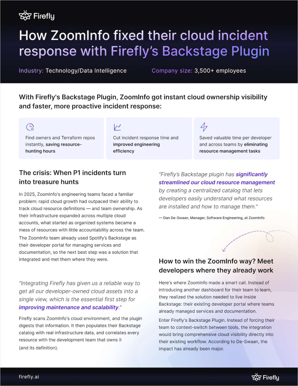 How ZoomInfo fixed their cloud incident response with Firefly's Backstage Plugin