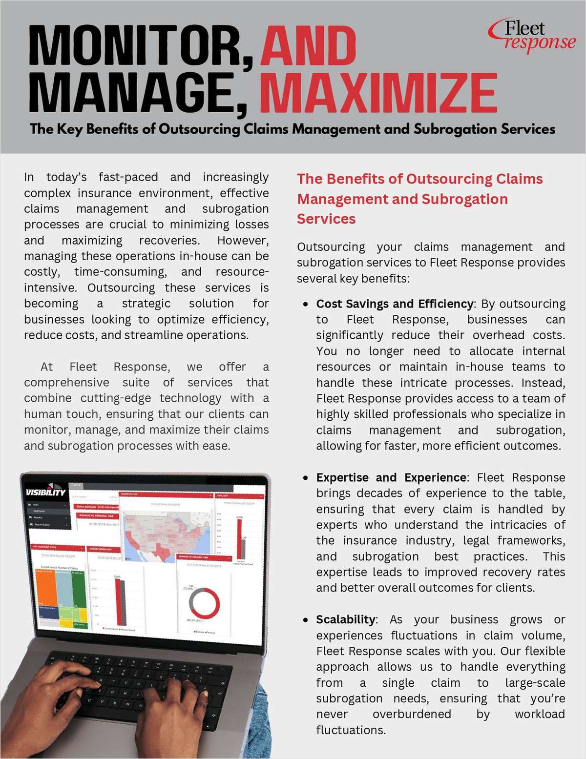 Monitor, Manage, Maximize: Benefits of Outsourcing Claims & Subrogation Services