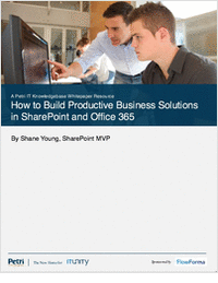How to Build Productive Business Solutions in SharePoint and Office 365