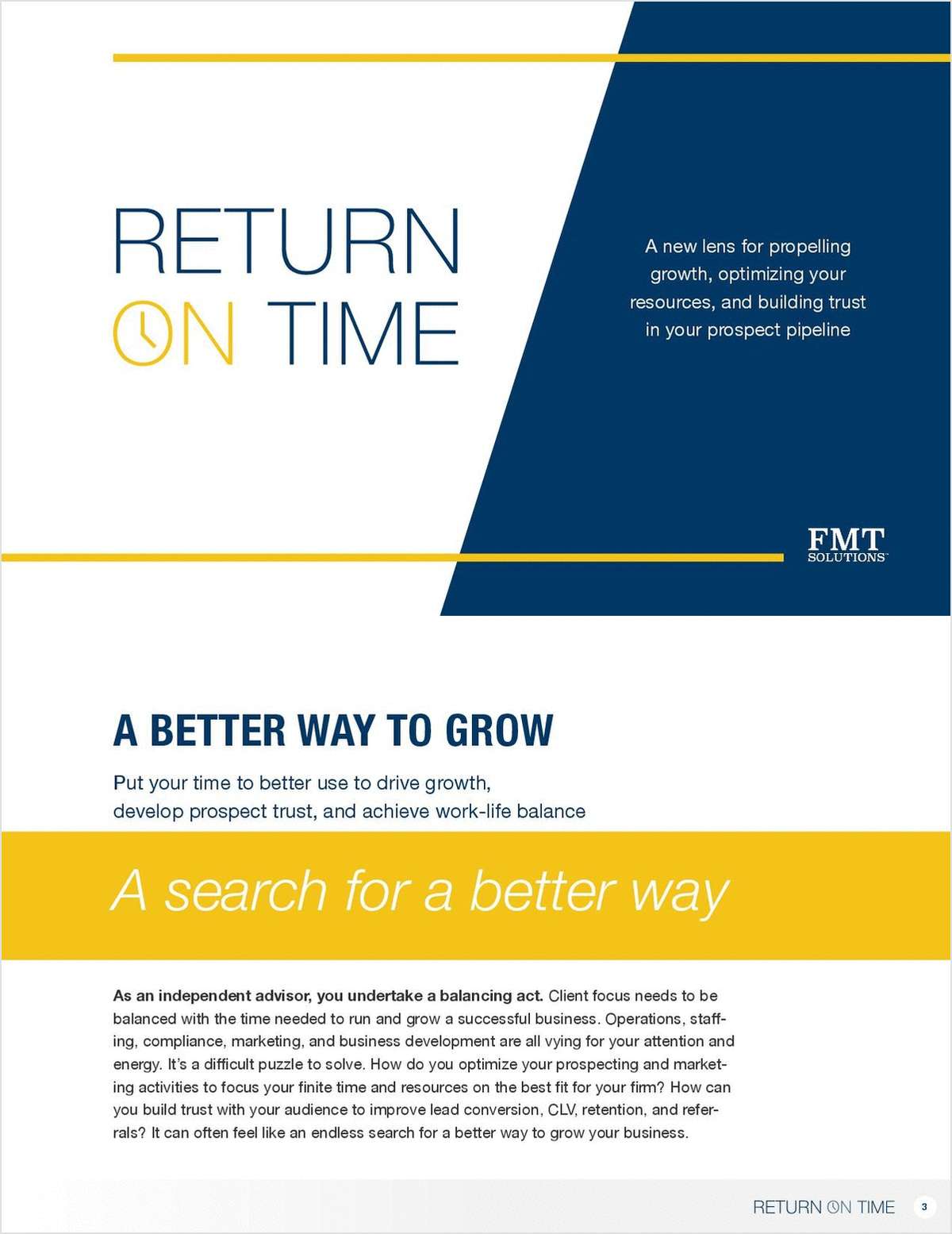Return on Time: A New Model for Advisor Growth and Client Trust