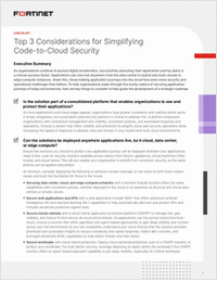 Top 3 Considerations for Simplifying Code to Cloud Security