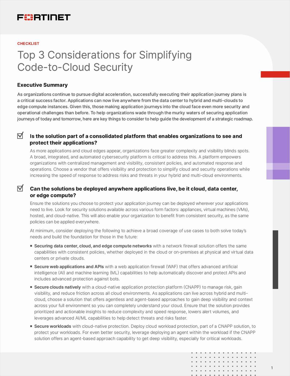 Top 3 Considerations for Simplifying Code to Cloud Security