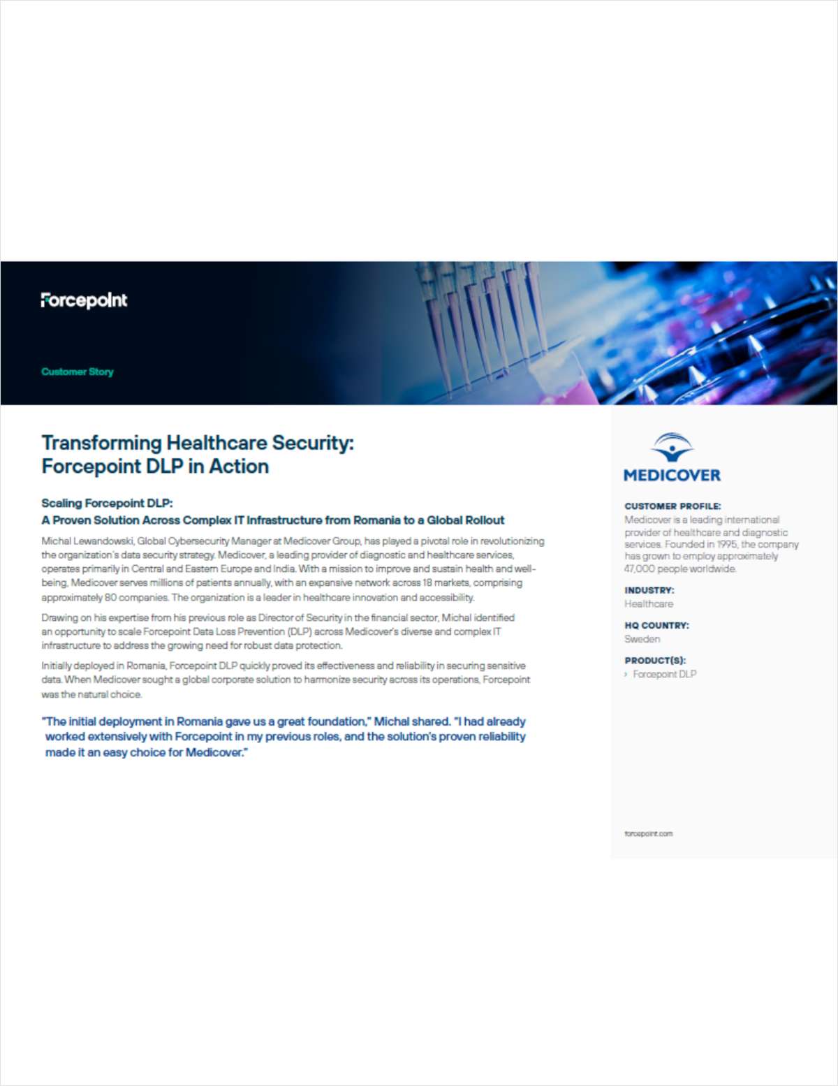 Transformation of Healthcare Security: Forcepoint DLP in Action