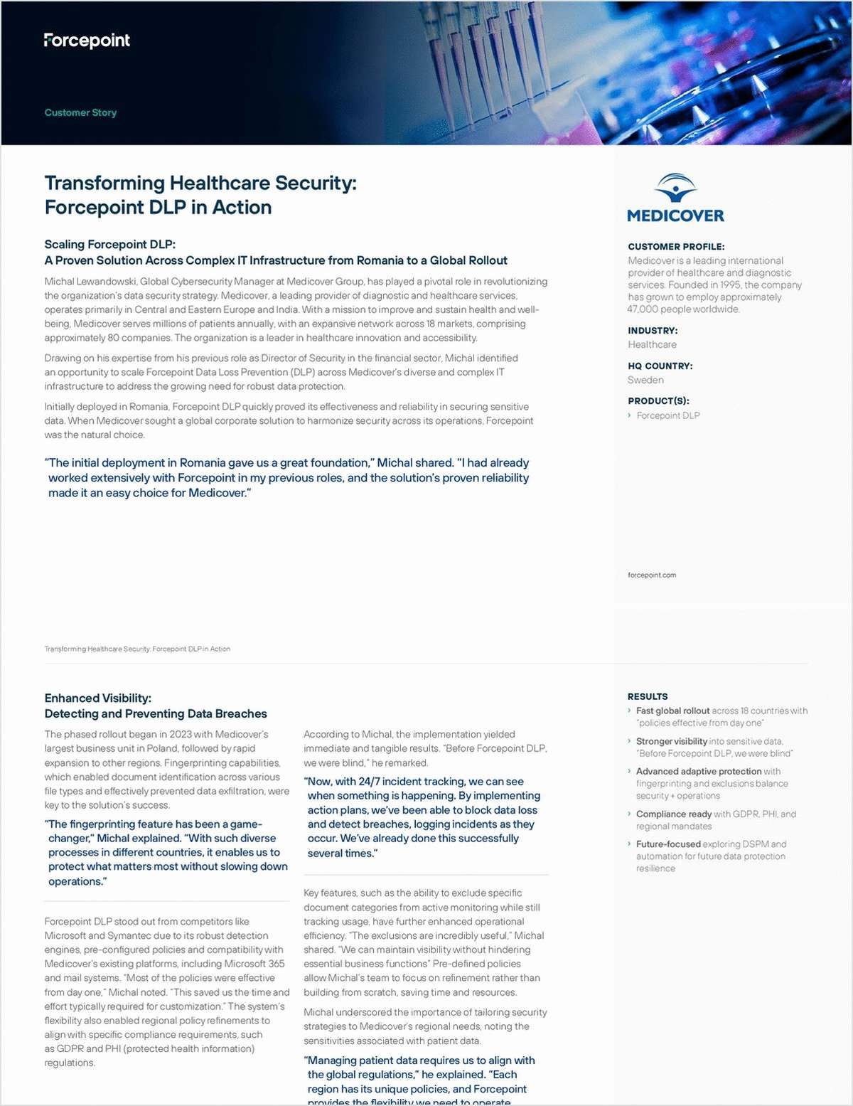 Transforming Healthcare Security: Forcepoint DLP in Action