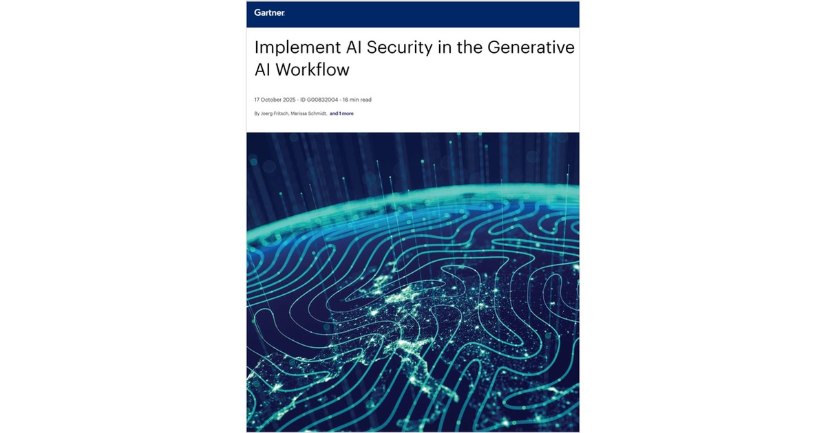 Gartner®: Implement AI Security in the Generative AI Workflow