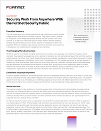 Securely Work From Anywhere With the Fortinet Security Fabric
