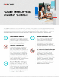 Fact Sheet: FortiEDR 2022 MITRE ATT&CK Evaluations Results