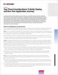Top Three Considerations To Build, Deploy, and Run Your Application Journey