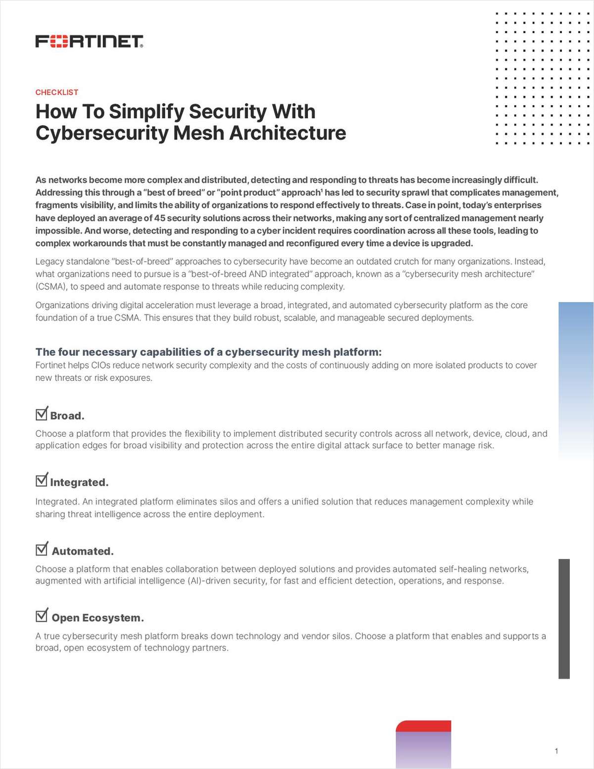 How to Simplify Security with a Cybersecurity Mesh Architecture