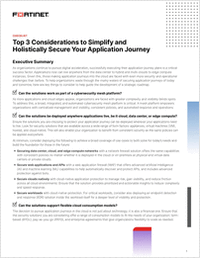 Checklist: Top 3 Considerations to Simplify and Holistically Secure Your Application Journey