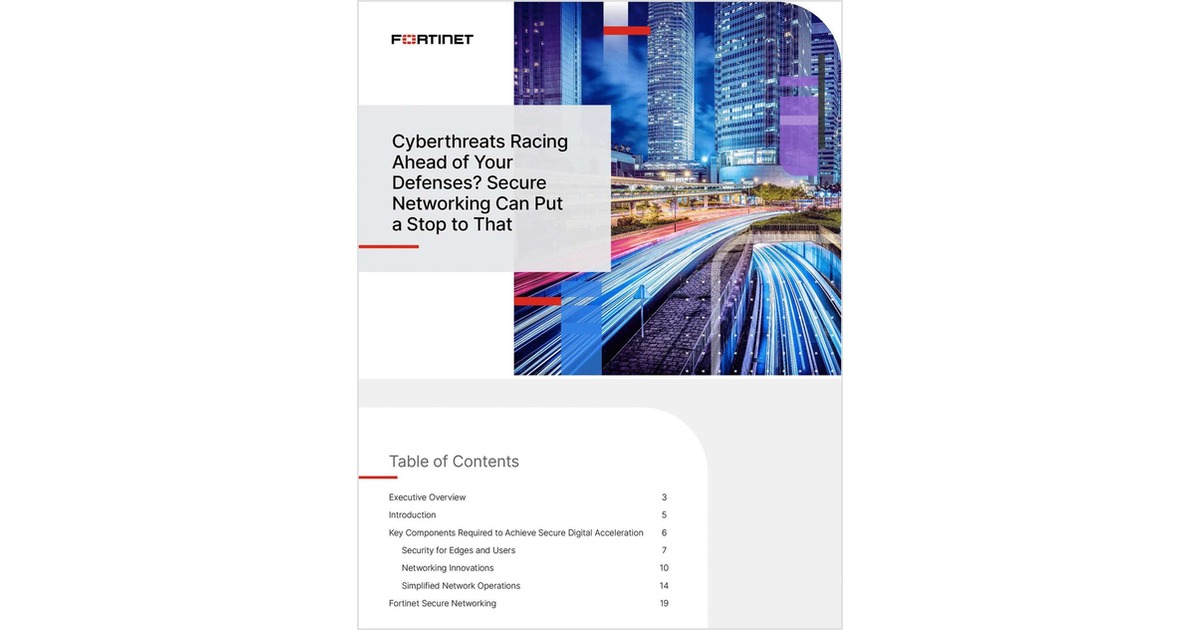 Cyberthreats Racing Ahead of Your Defenses? Secure Networking Can Put a Stop to That Free eBook - Vimarsana News