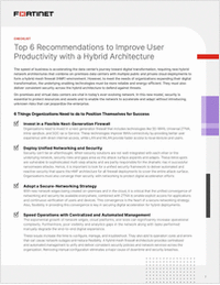 Top Six Recommendations to Improve User Productivity with a Hybrid Architecture