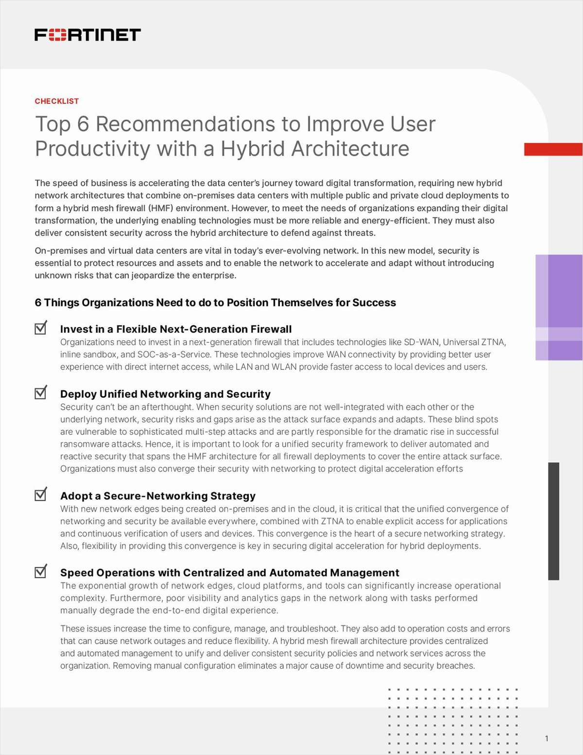 Top Six Recommendations to Improve User Productivity with a Hybrid Architecture