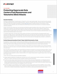 Protecting Hyperscale Data Centers From Ransomware and Volumetric DDoS Attacks