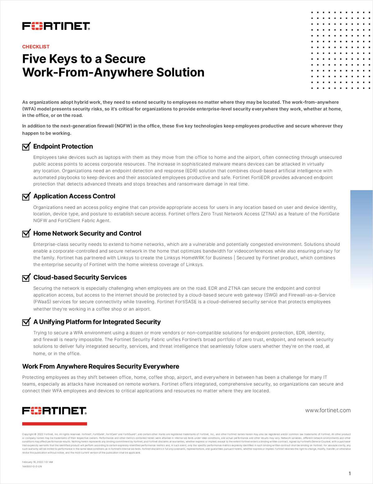 Five Keys to a Secure Work-From-Anywhere Solution