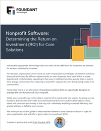 Nonprofit Software: Determining the Return on Investment (ROI) for Core Solutions