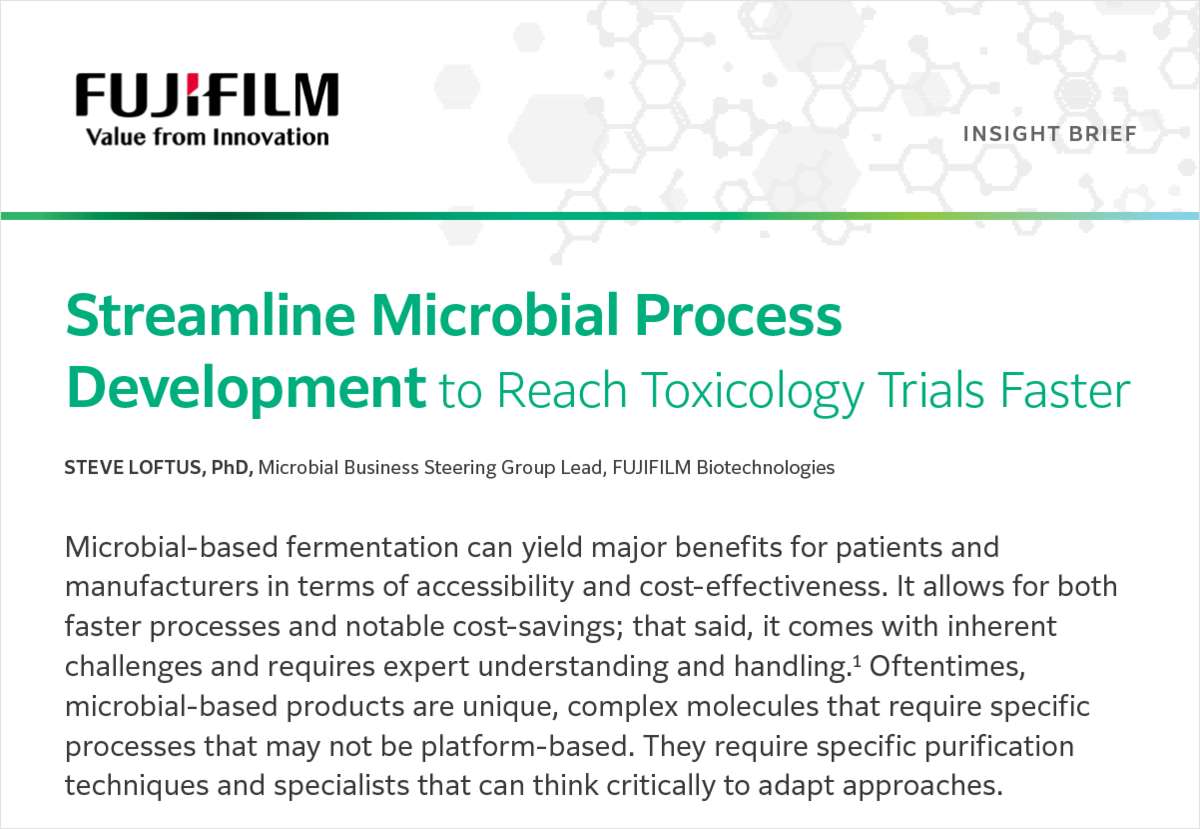 Streamline Microbial Process Development to Reach Toxicology Trials Faster