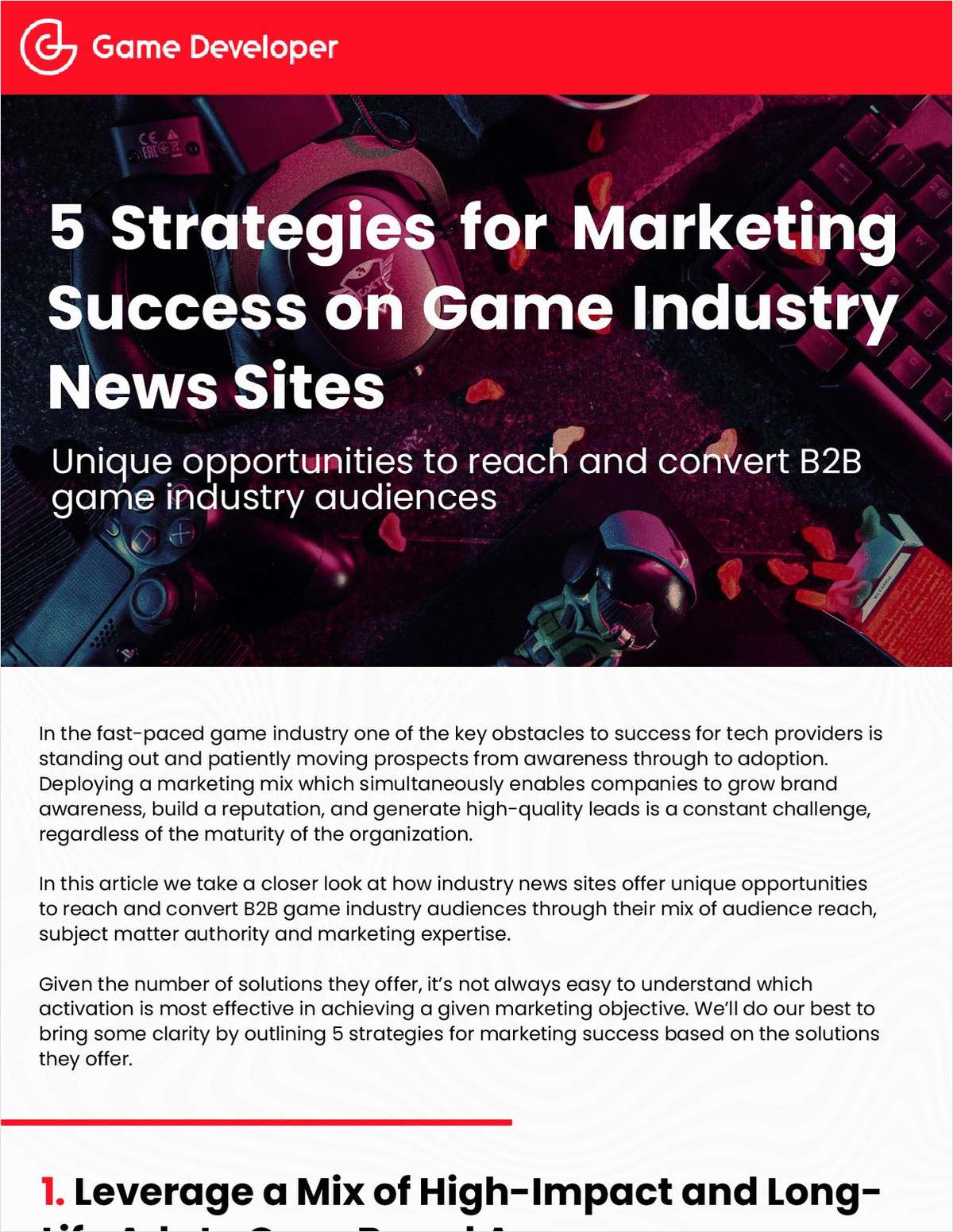 5 Strategies for Marketing Success on Game Industry News Sites