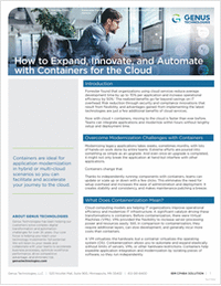 How to Expand, Innovate, and Automate with Containers for the Cloud