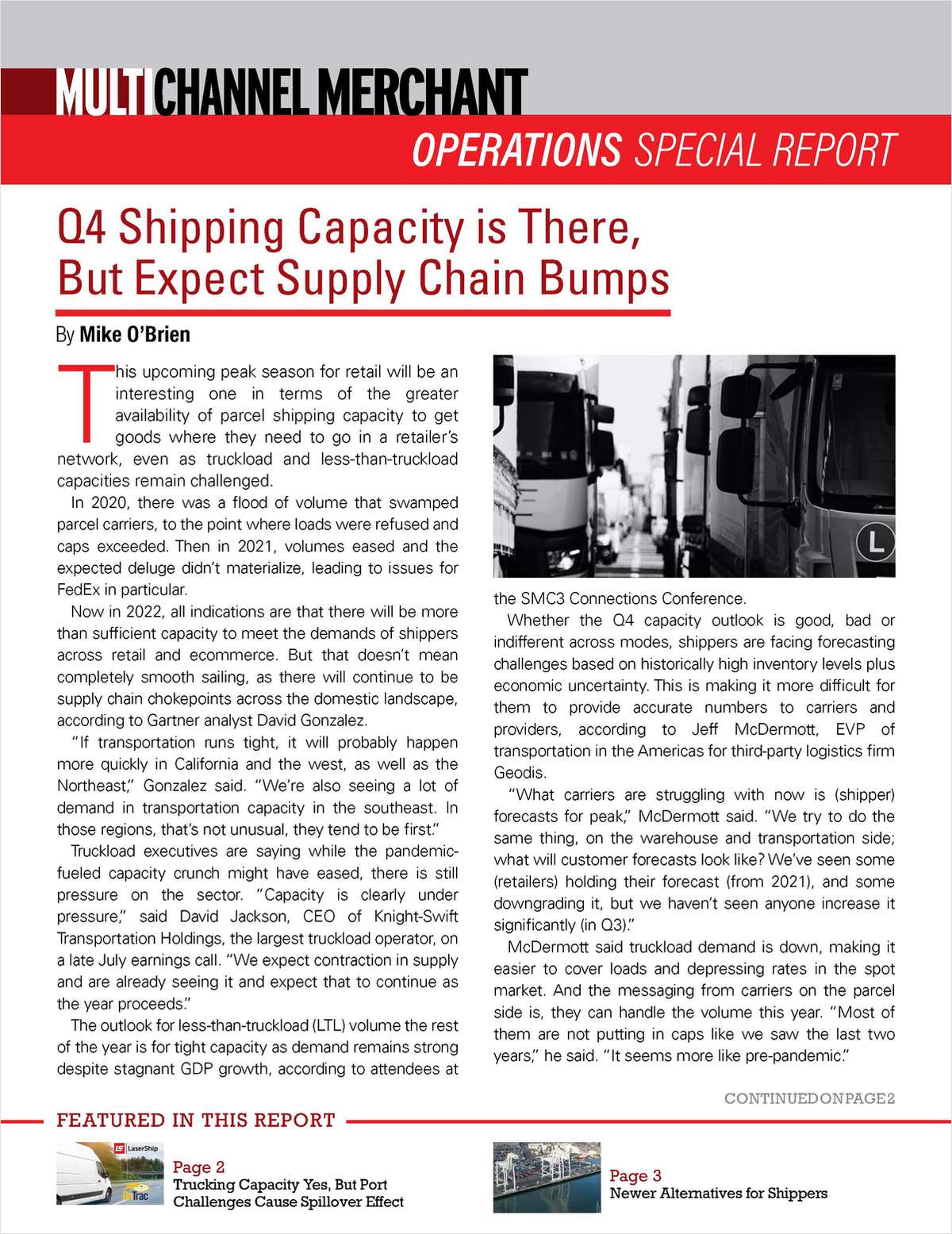 Shipping Capacity Management: The Outlook for 2022 Peak Season