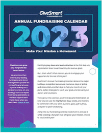 GiveSmart's 2023 Annual Fundraising Calendar
