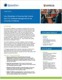How GlobalSign is Powering High-Volume SSL/TLS Certificate Management for the University of Waterloo