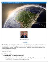 Top 10 Reasons to Choose GlobalSign