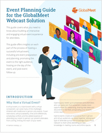 Virtual Event Planning Guide and Checklists from GlobalMeet Webcast