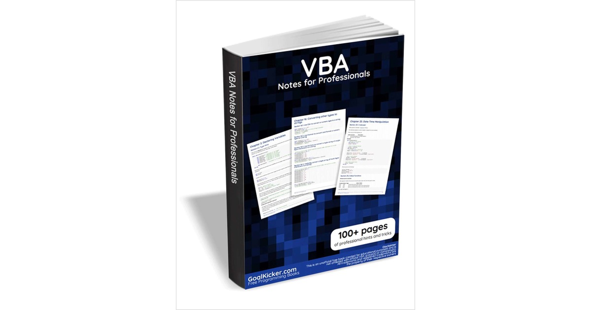 VBA Notes for Professionals