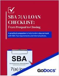 SBA 7(a) Loan Checklist: From Prequal to Closing