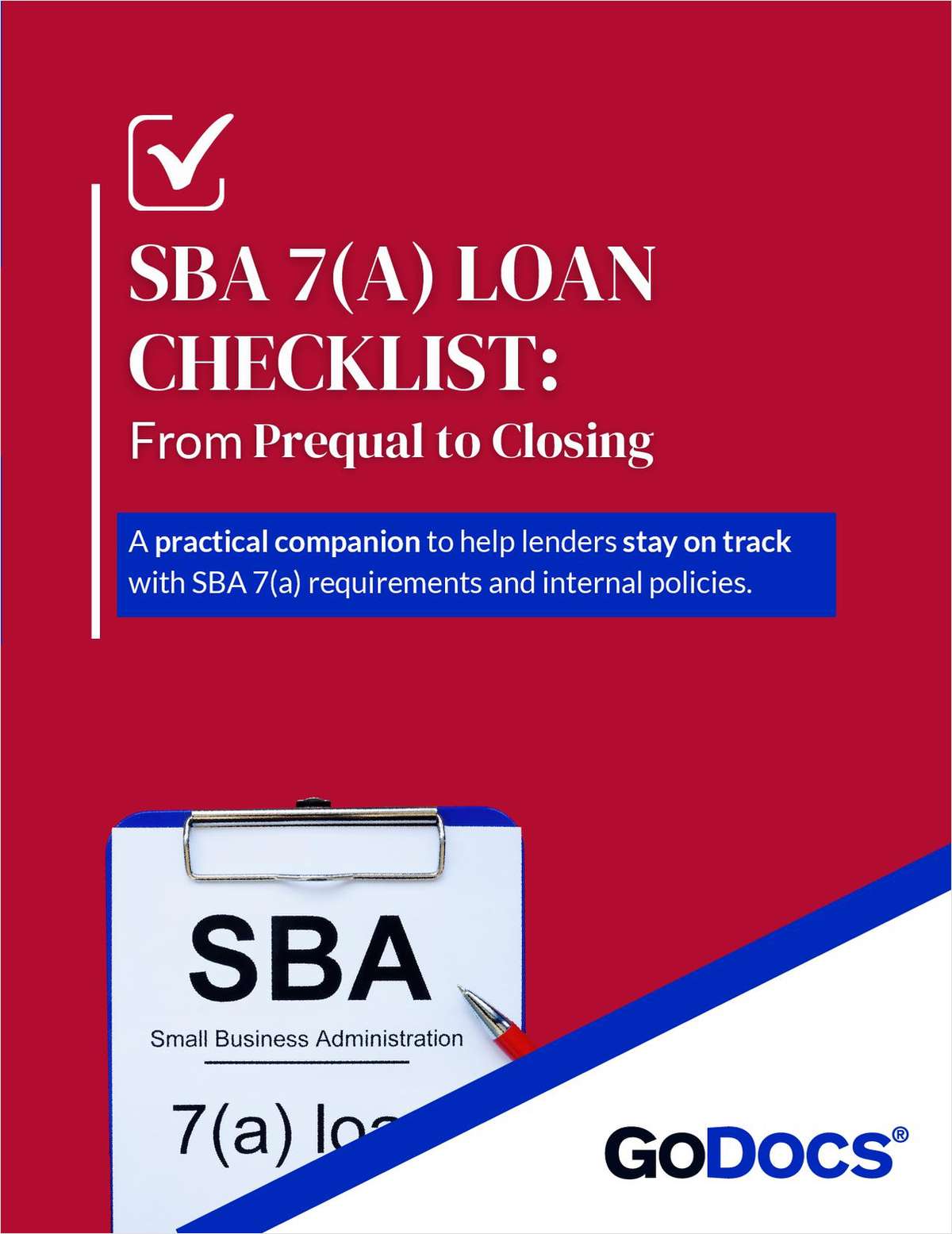 SBA 7(a) Loan Checklist: From Prequal to Closing