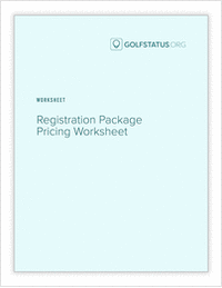 Worksheet: Golf Event Registration Package Pricing Worksheet