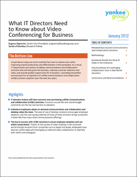 What IT Directors Need to Know About Video Conferencing For Business