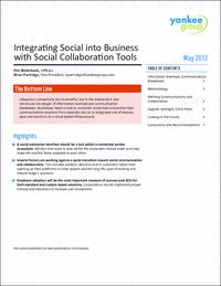 Integrating Social into Business with Social Collaboration Tools