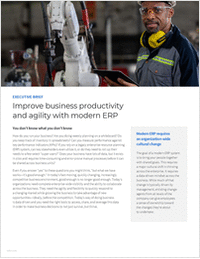 Improve business productivity and agility with modern ERP
