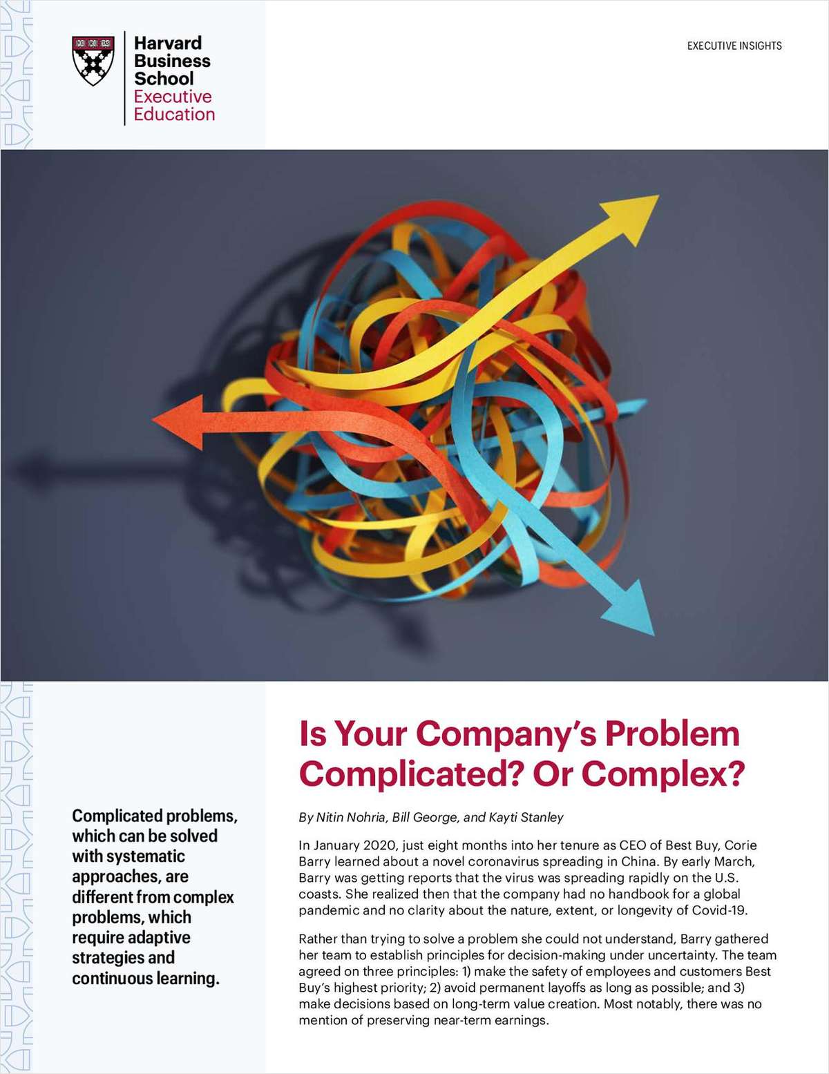 Is Your Company's Problem Complicated? Or Complex?