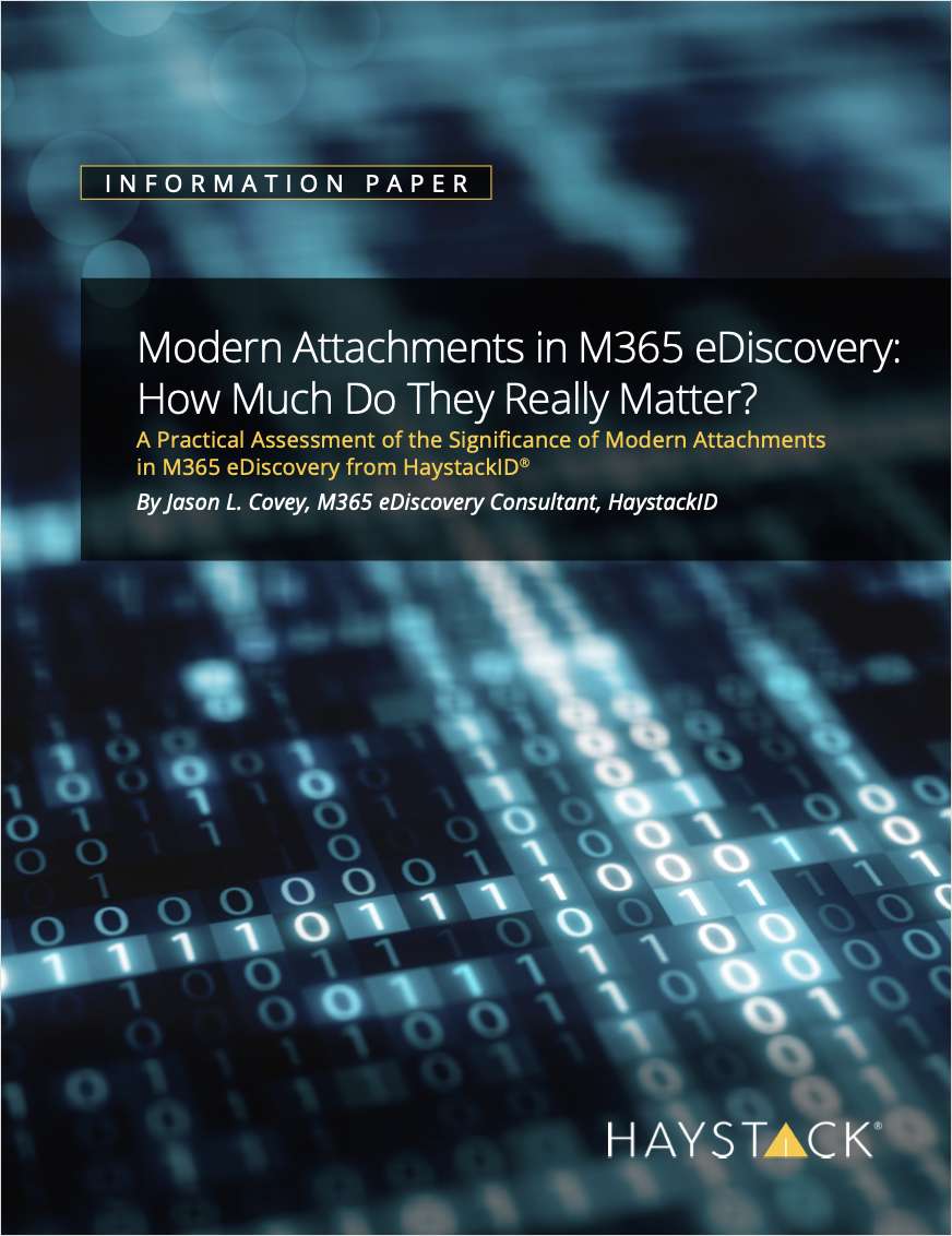 Modern Attachments in M365 eDiscovery: How Much Do They Really Matter?
