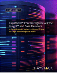 HaystackID® Core Intelligence AI Case Insight and Case Elements